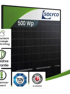 Neuheit Solyco 500Wp R-BG 108h.5 Bifazial Heterojunction Fullblack